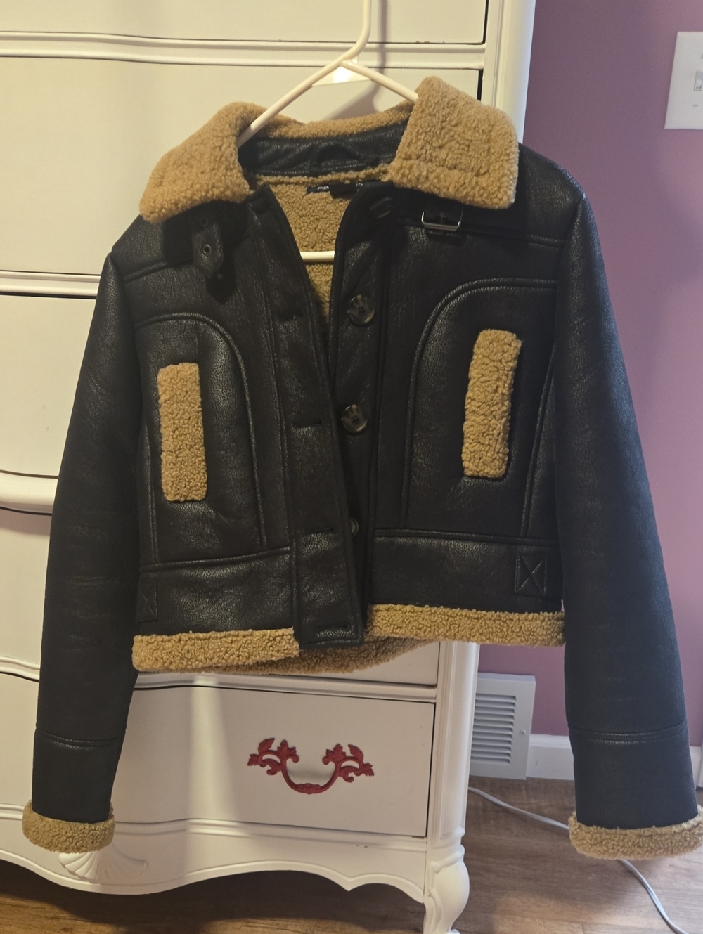 French Connection Belen Faux Shearling Women's Size 8